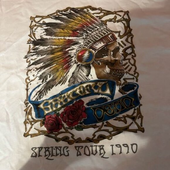 Vintage Spring Tour 1990 White men T-Shirt gratefull dead - Picture 3 of 6